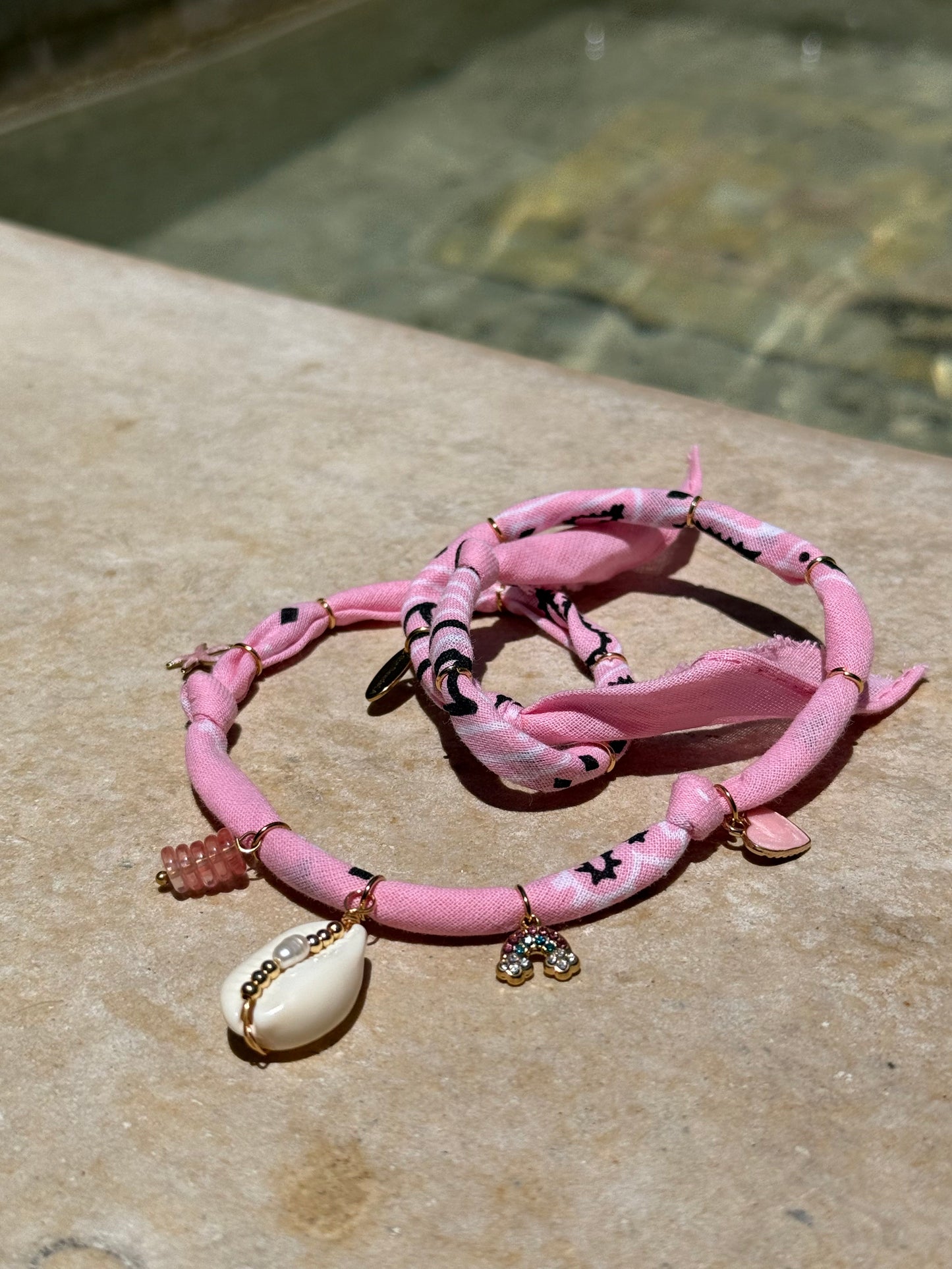DREAM // Cotton Candy Pink Handmade Bandana Necklace