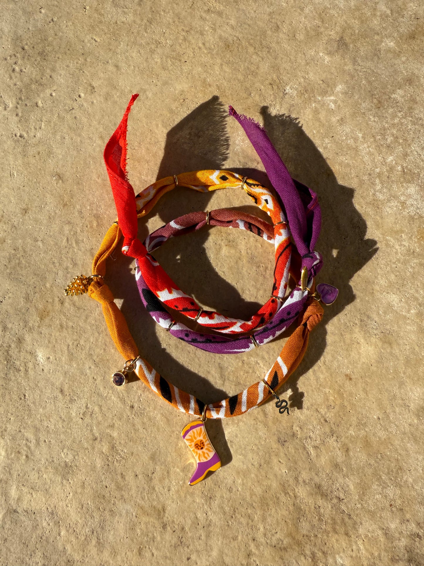 HAPPY BOOT // Gradient Handmade Bandana Necklace