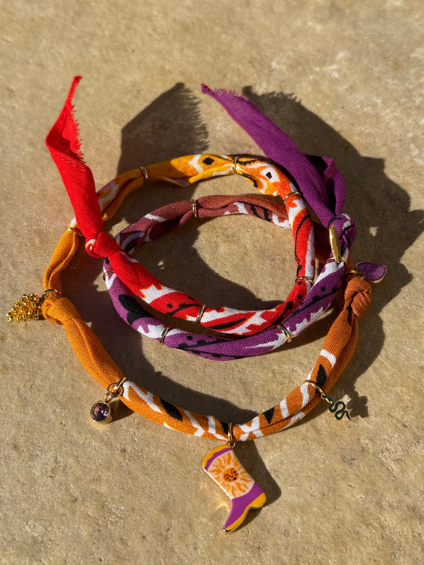 HAPPY BOOT // Gradient Handmade Bandana Necklace
