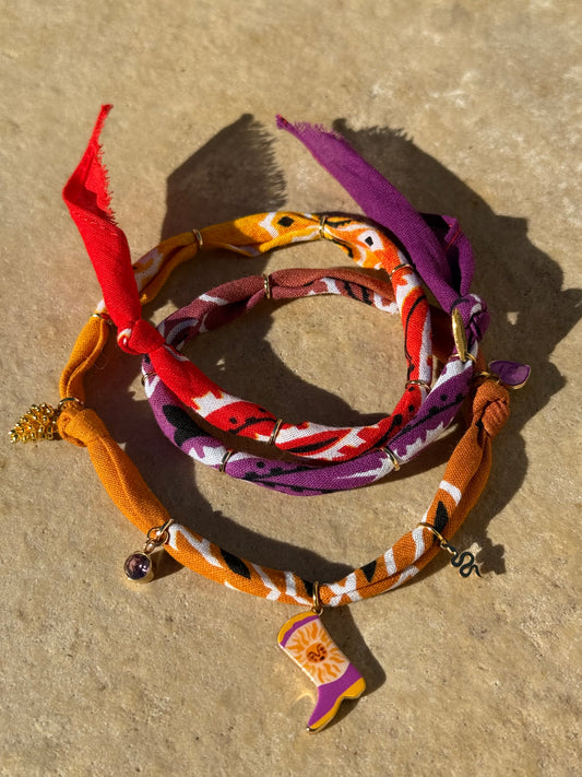 HAPPY BOOT // Gradient Handmade Bandana Necklace