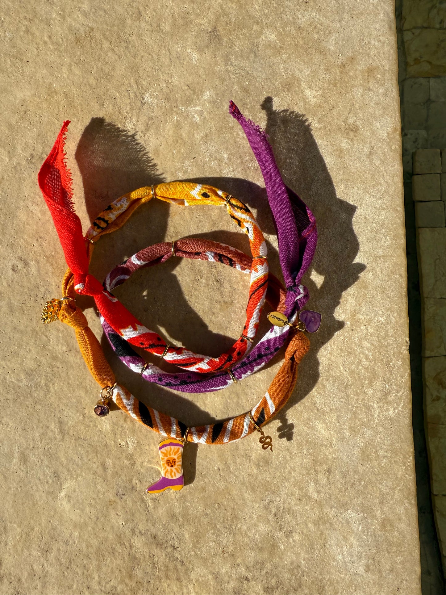 HAPPY BOOT // Gradient Handmade Bandana Necklace