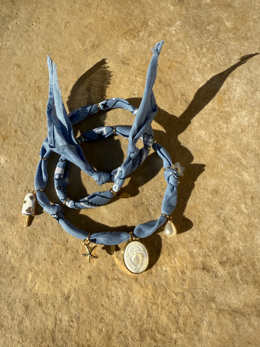 BLUE JEANS // Denim Handmade Bandana Necklace
