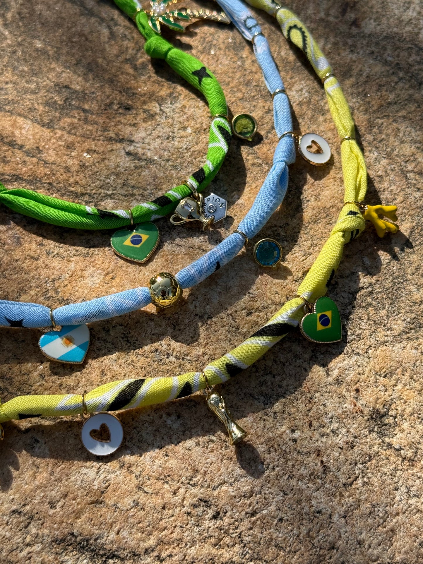 WORLD CUP ARGENTINA LOVE // Baby Blue Handmade Bandana Necklace