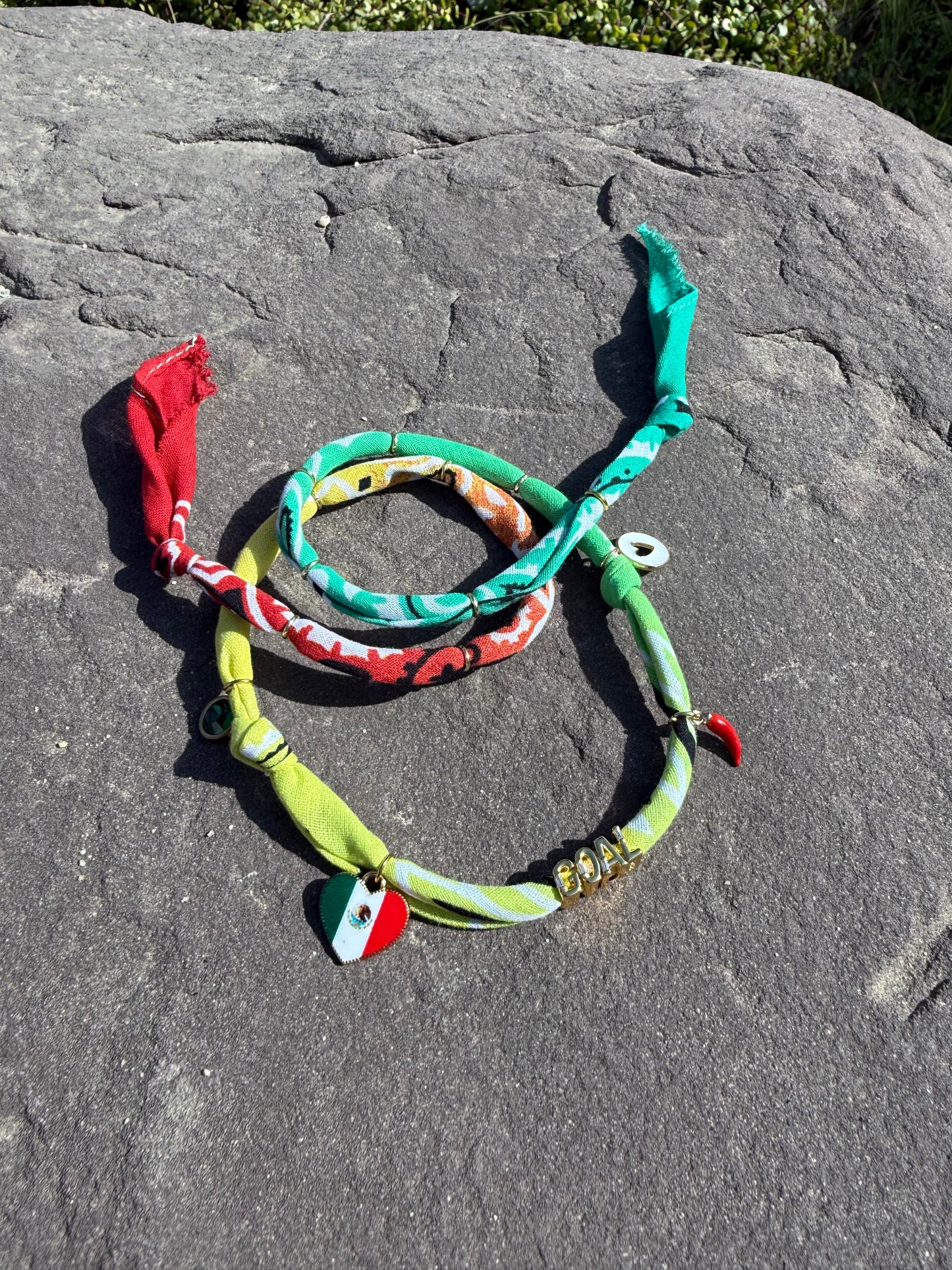 WORLD CUP MEXICO LOVE // Gradient Handmade Bandana Necklace