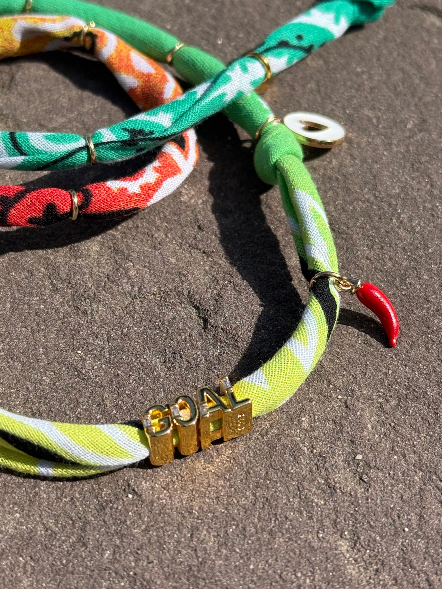 WORLD CUP MEXICO LOVE // Gradient Handmade Bandana Necklace