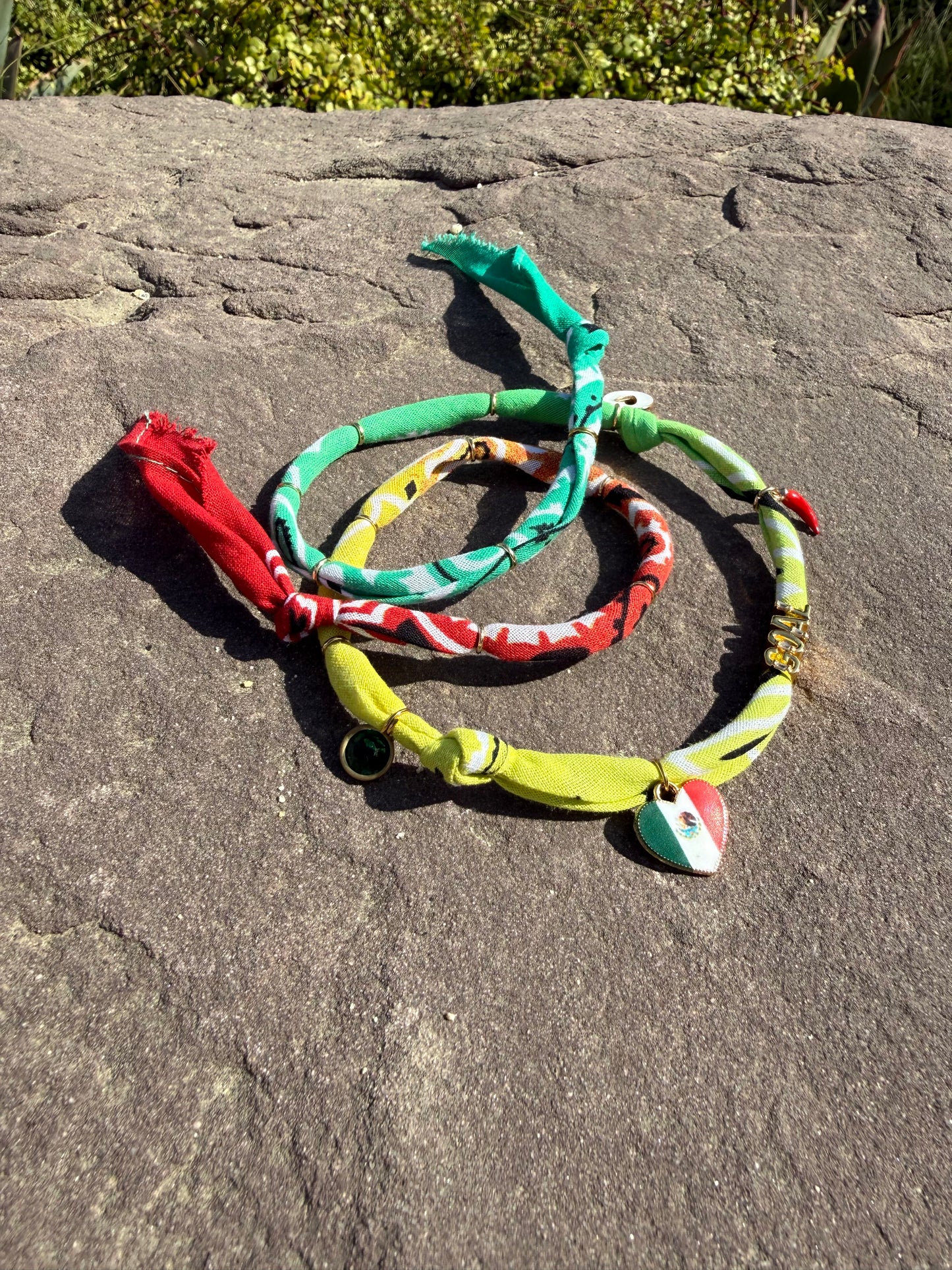 WORLD CUP MEXICO LOVE // Gradient Handmade Bandana Necklace