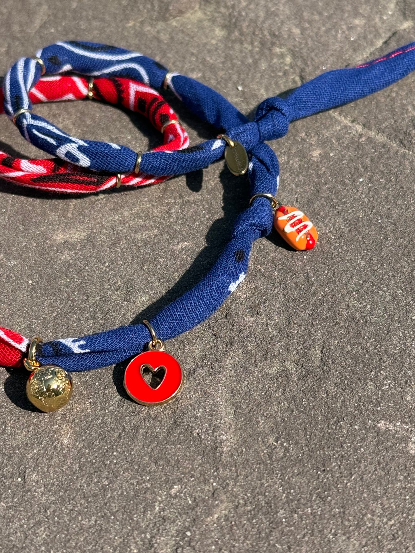 WORLD CUP USA LOVE // Bicolor Handmade Bandana Necklace