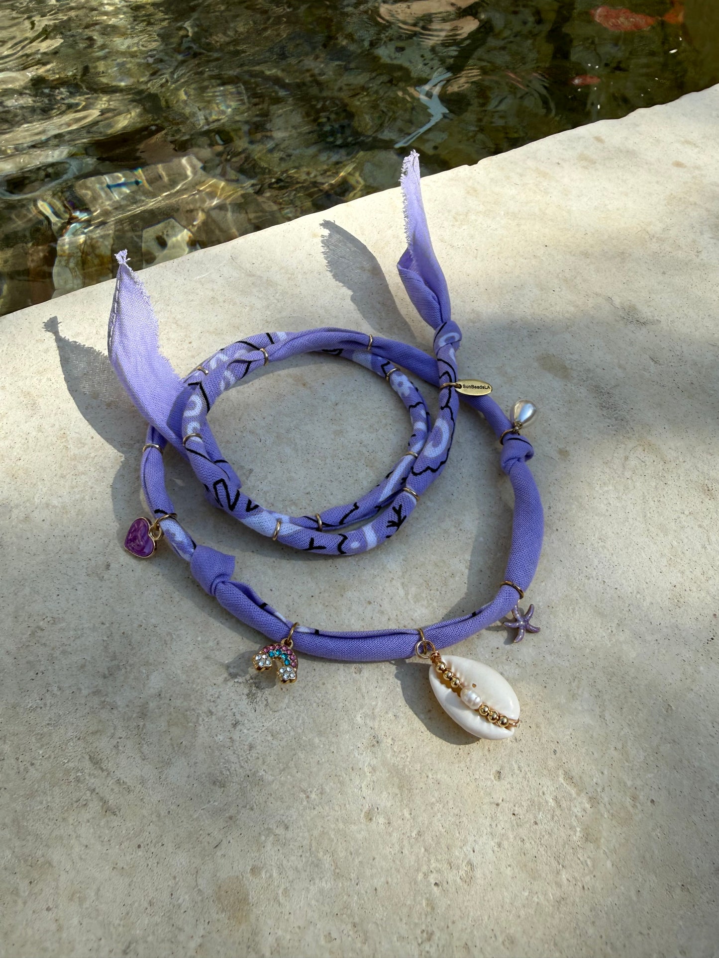 DREAM // Lavender Handmade Bandana Necklace