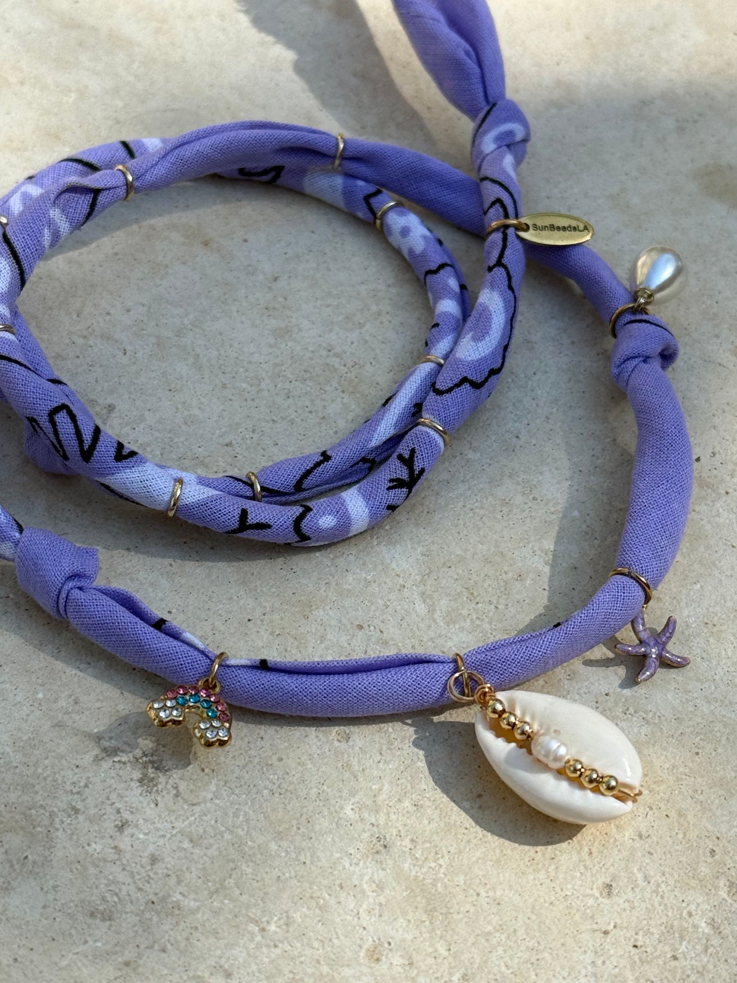 DREAM // Lavender Handmade Bandana Necklace