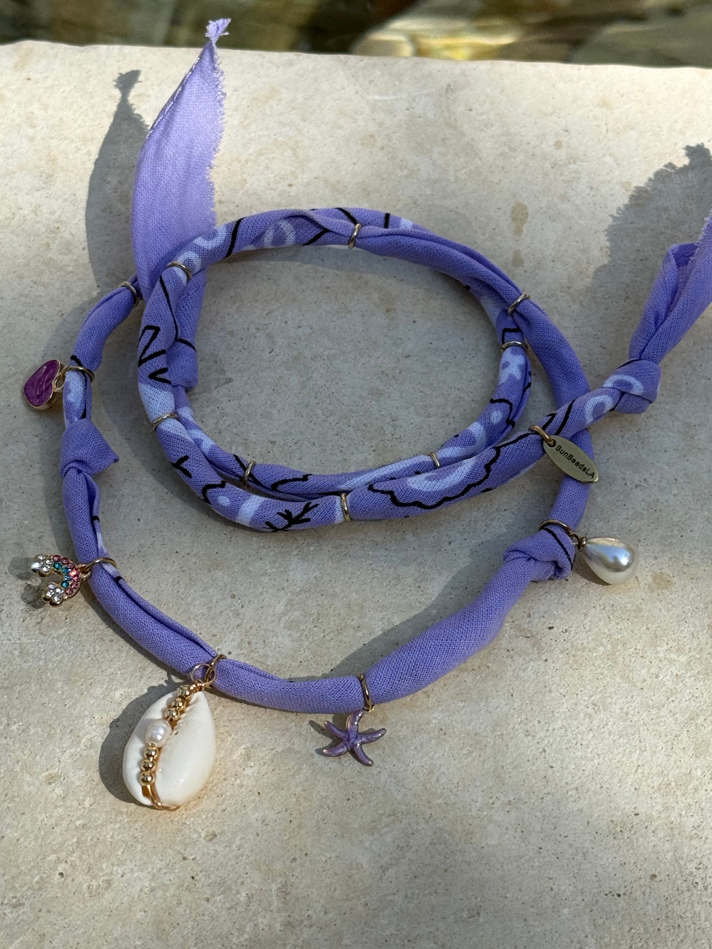 DREAM // Lavender Handmade Bandana Necklace