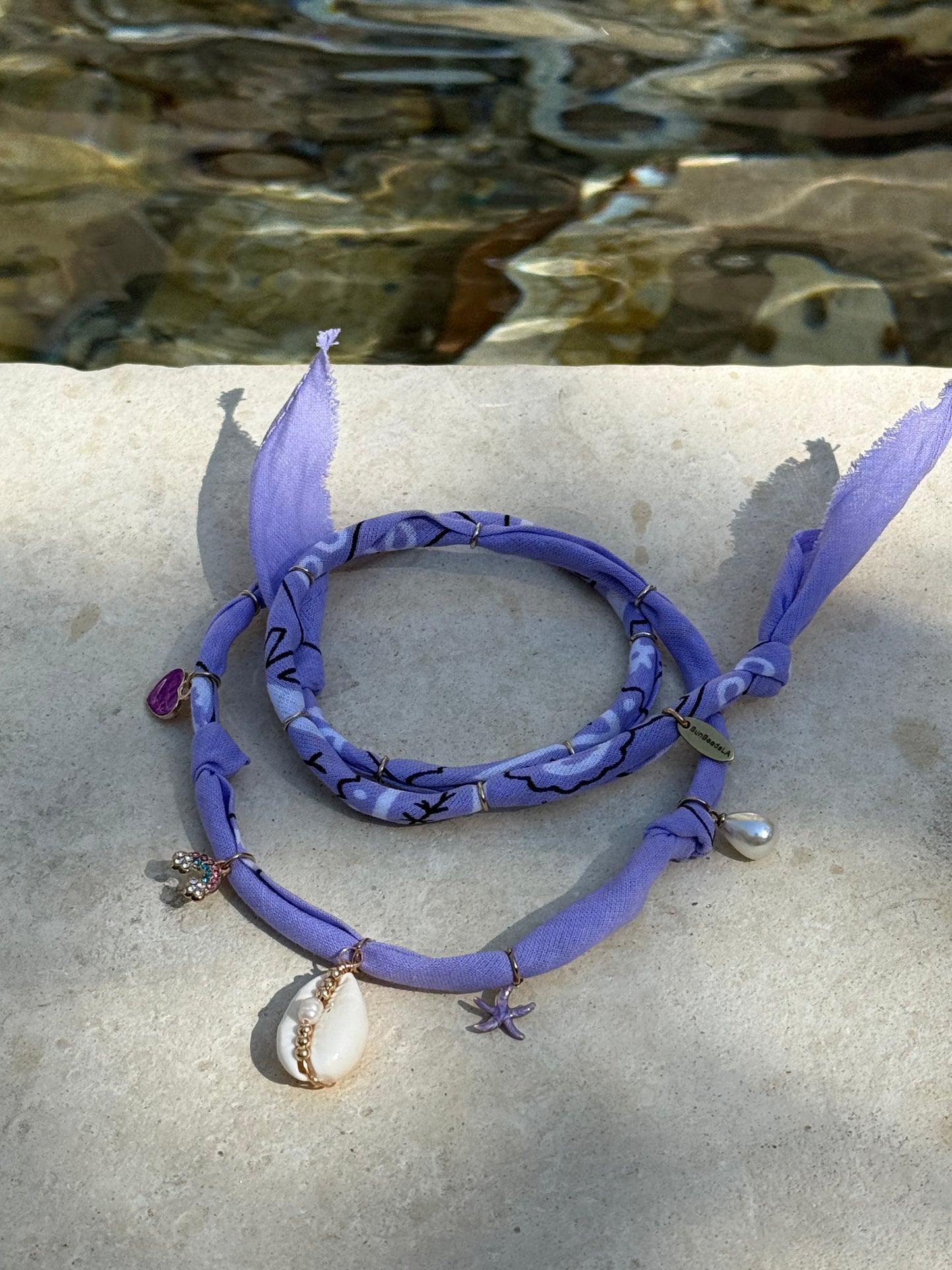 DREAM // Lavender Handmade Bandana Necklace