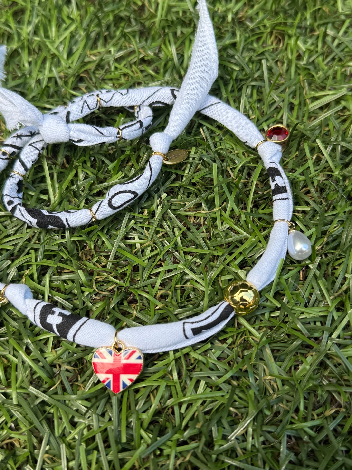 WORLD CUP JUDE LOVE // White Handmade Bandana Necklace