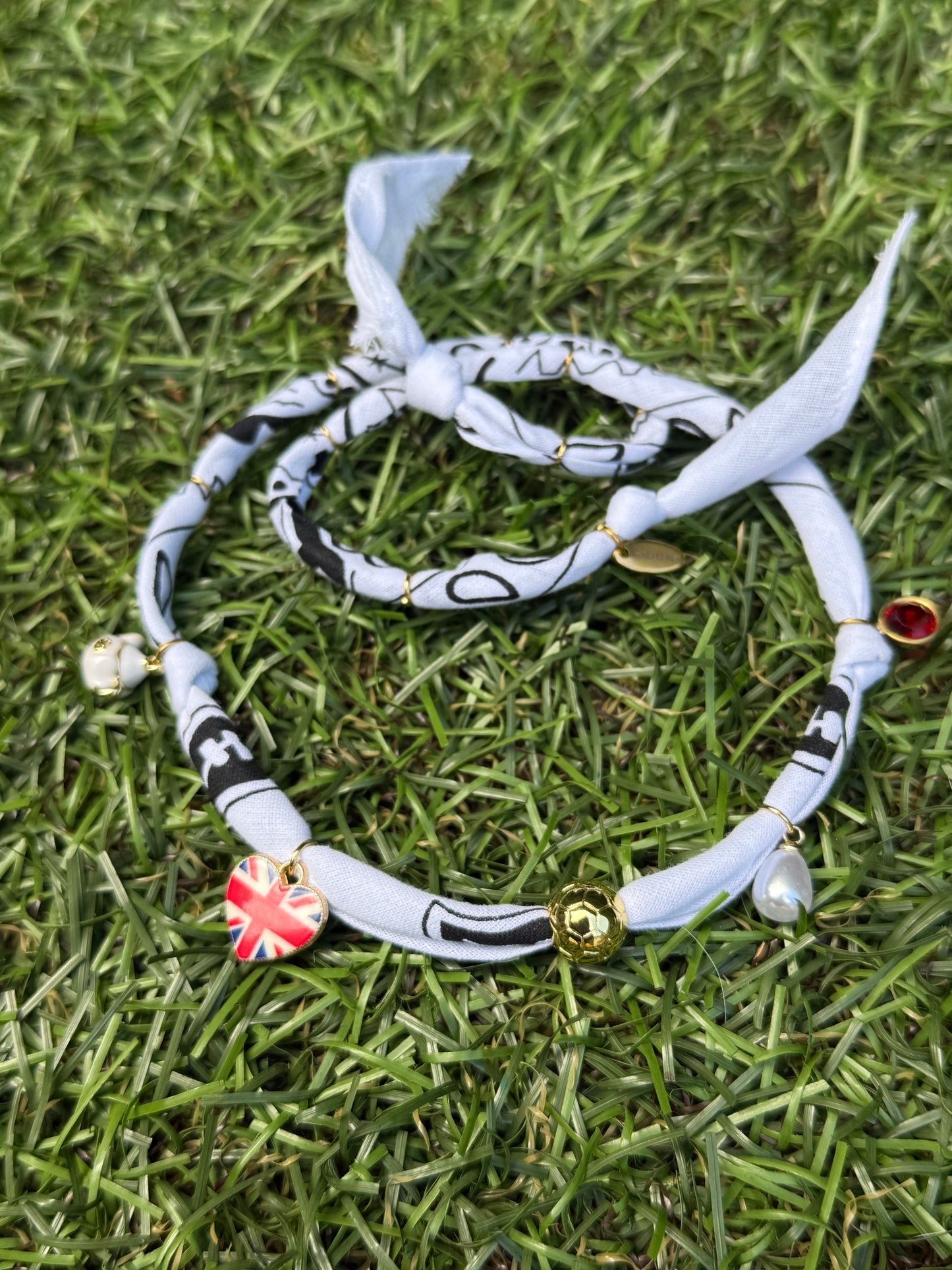 WORLD CUP JUDE LOVE // White Handmade Bandana Necklace