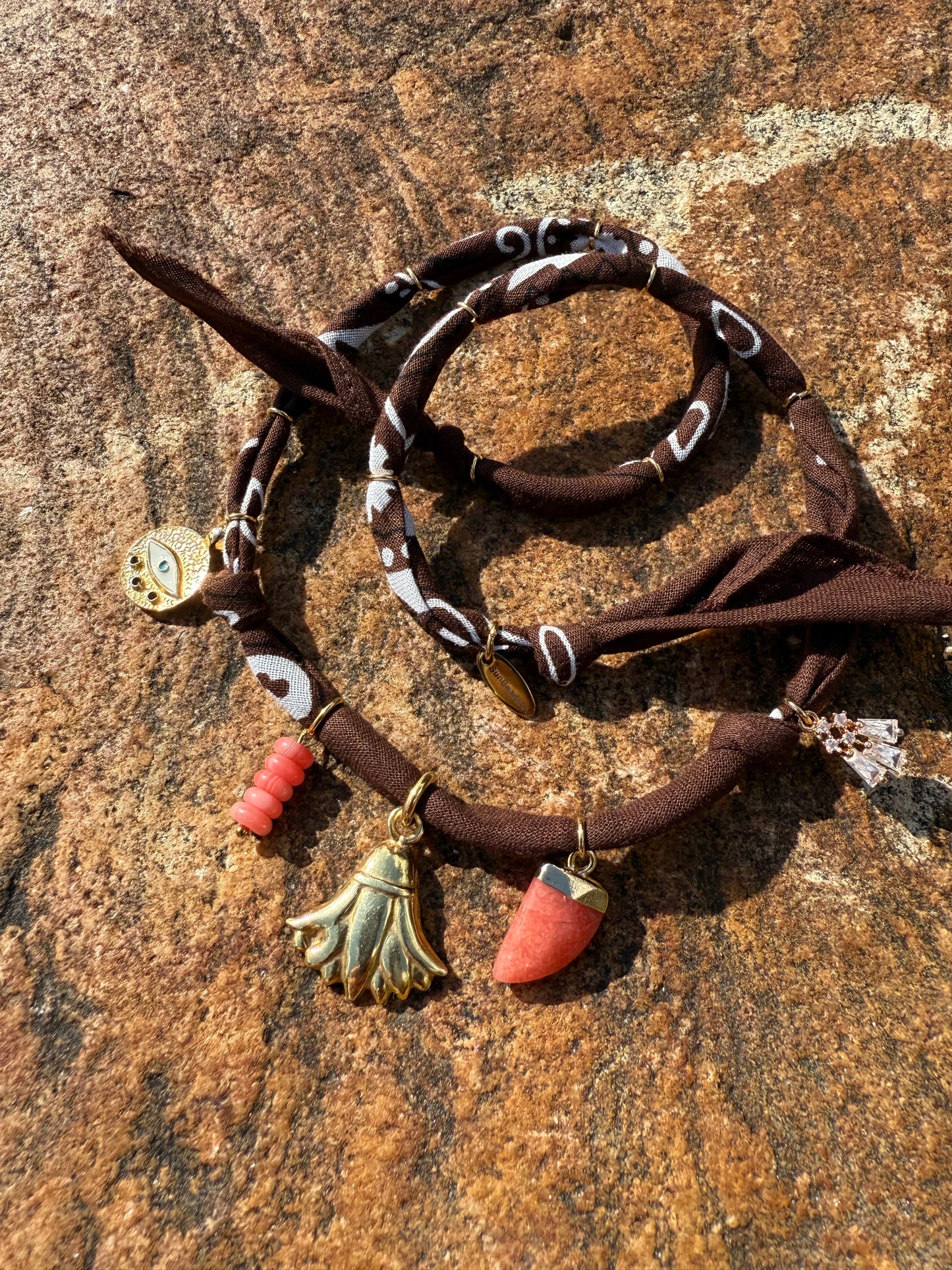 SESHEN // Brown Handmade Bandana Necklace